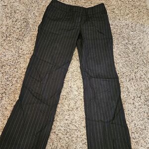 New York & Company Black Pinstripe Trousers